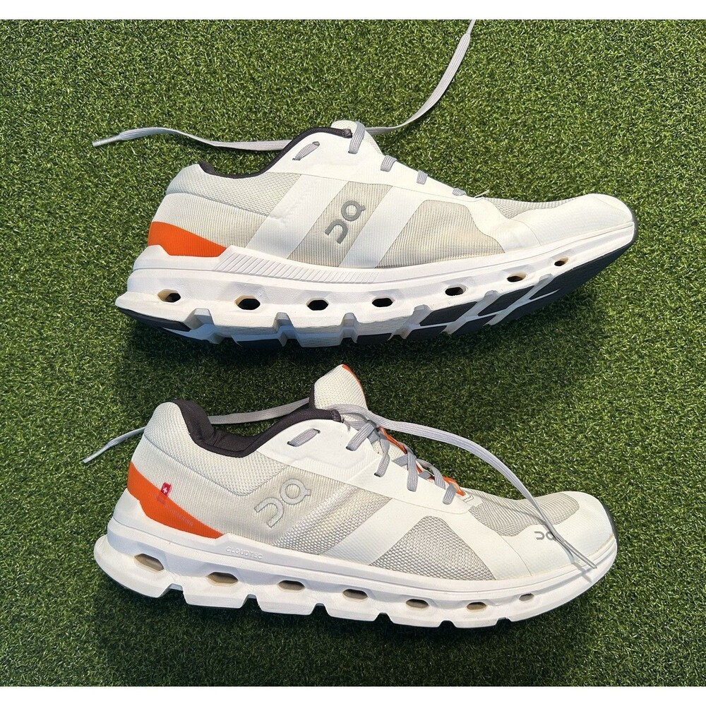 On Cloudrunner 3 Mens Size 10.5 Ivory Flame White Running Shoes 46.98199